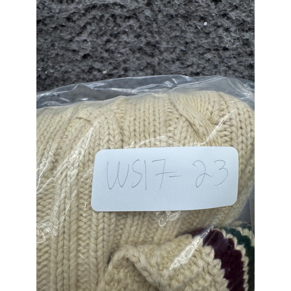 Vintage Polo Ralph Lauren Linen Blend Cable Knit Cricket V-Neck Sweater Mens XXL - Picture 11 of 11